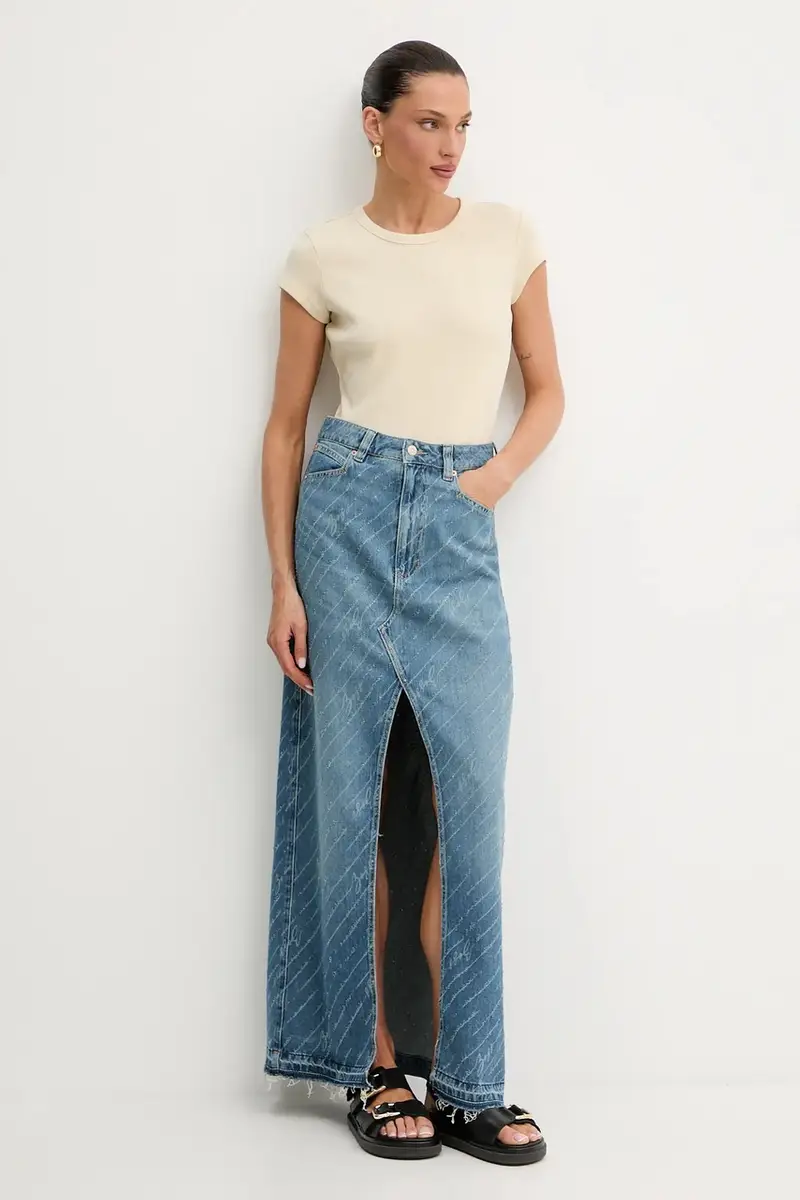 gonna di jeans colore blu 50542445 miniatura 2