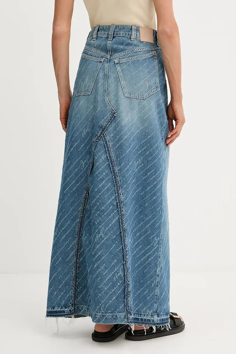 gonna di jeans colore blu 50542445 miniatura 3