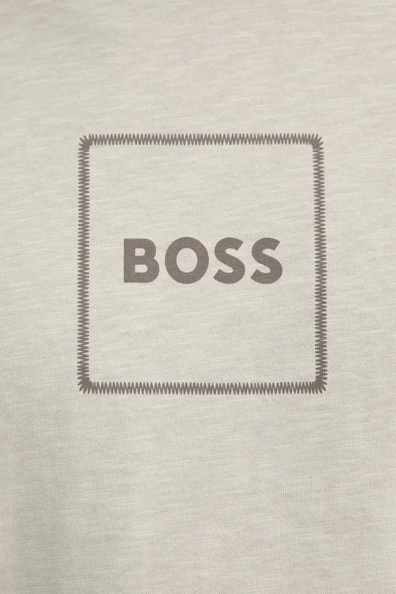 maglietta con aggiunta di lino uomo colore beige 50536729 miniatura 5