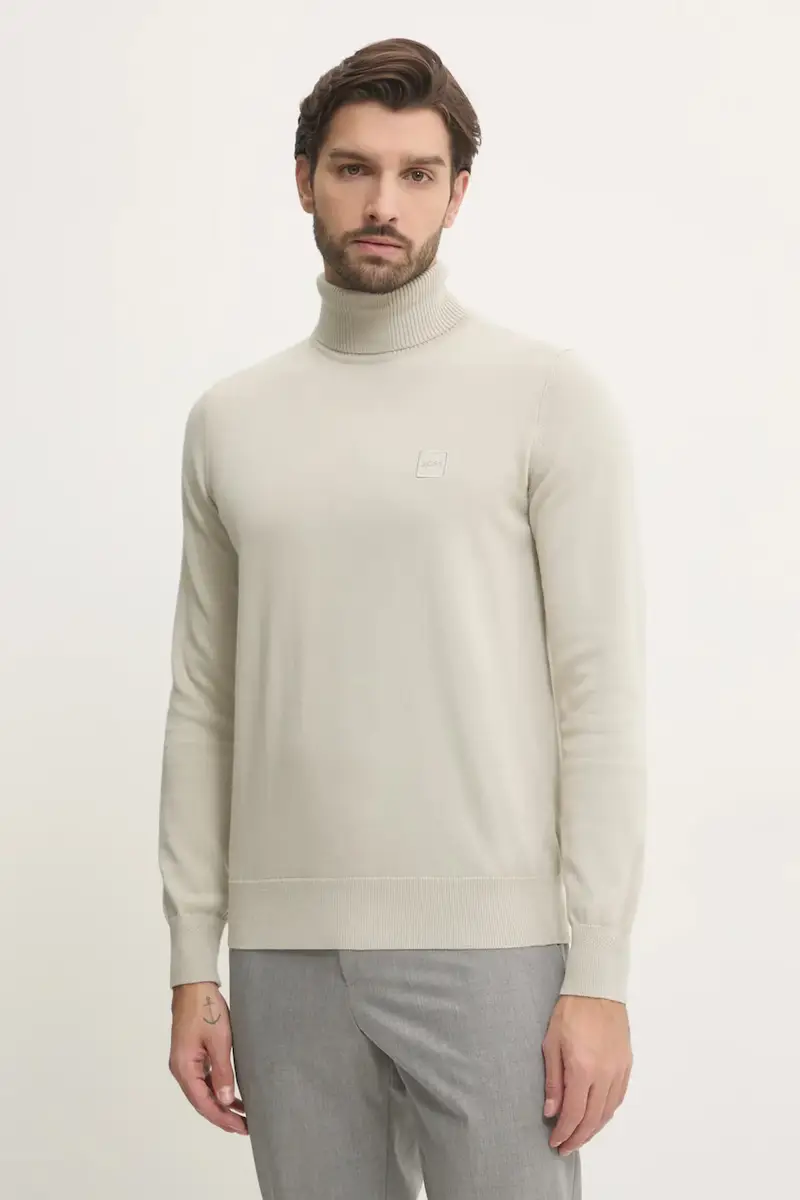 maglione con aggiunta di cachemire colore beige 50527573