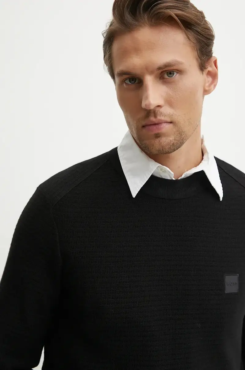 maglione con aggiunta di cachemire colore nero 50527584 miniatura 4