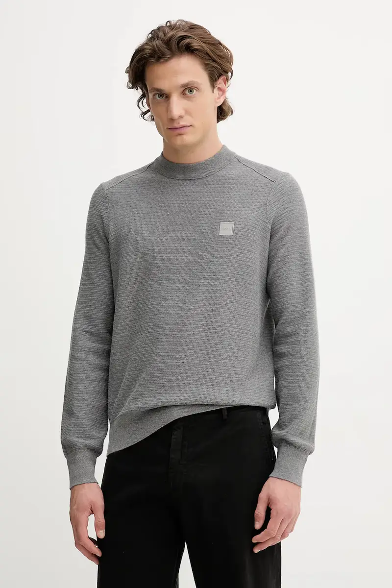 maglione con aggiunta di cachemire colore nero 50527584 Grigio