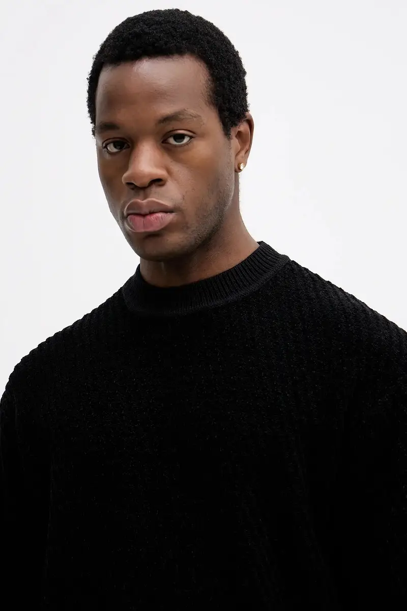 maglione con lana Atlapeco Nero miniatura 4