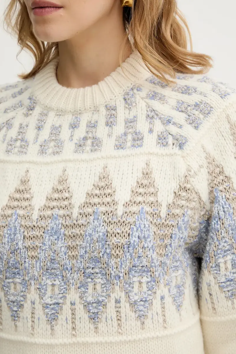 maglione con lana C_Farombo Beige miniatura 5