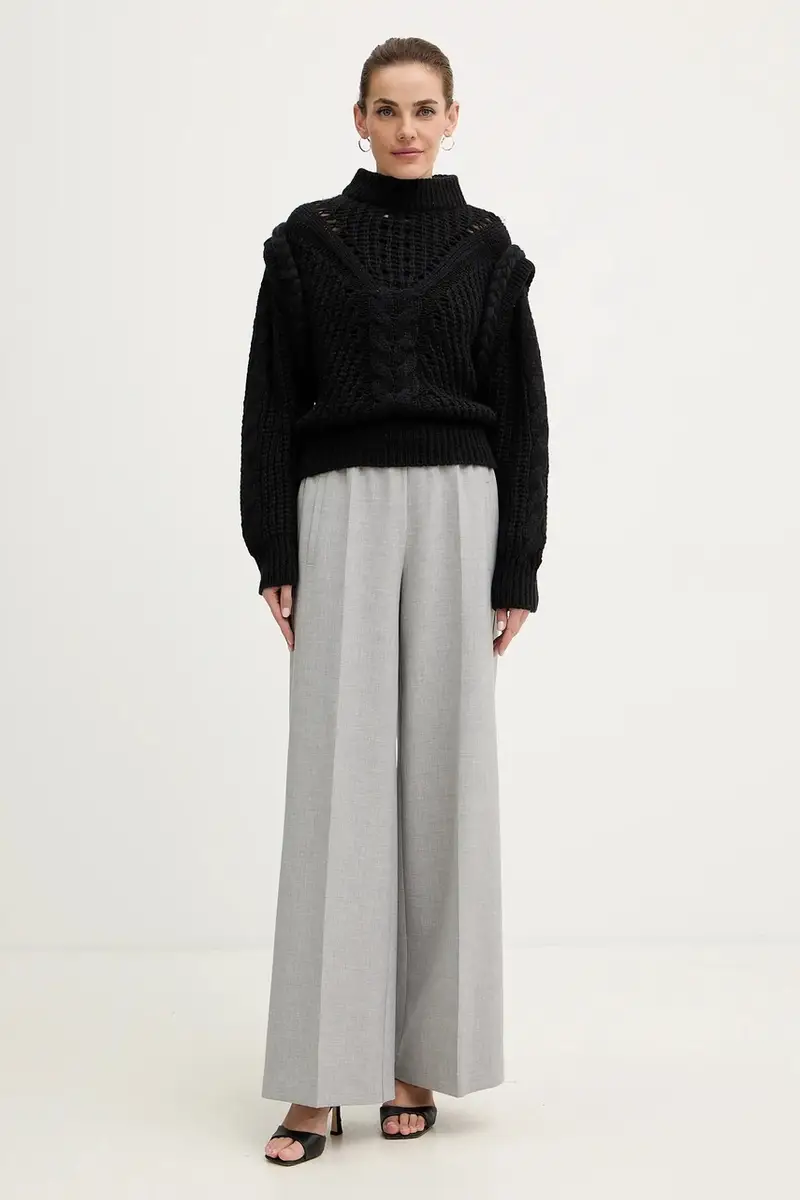 maglione con lana C_Fasta Nero miniatura 2