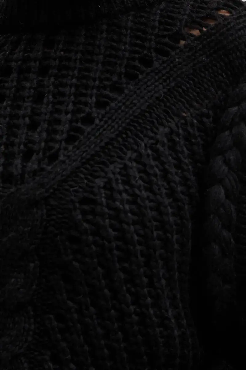 maglione con lana C_Fasta Nero miniatura 5