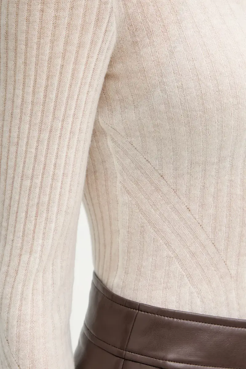 maglione con lana C_Fenni Beige miniatura 5