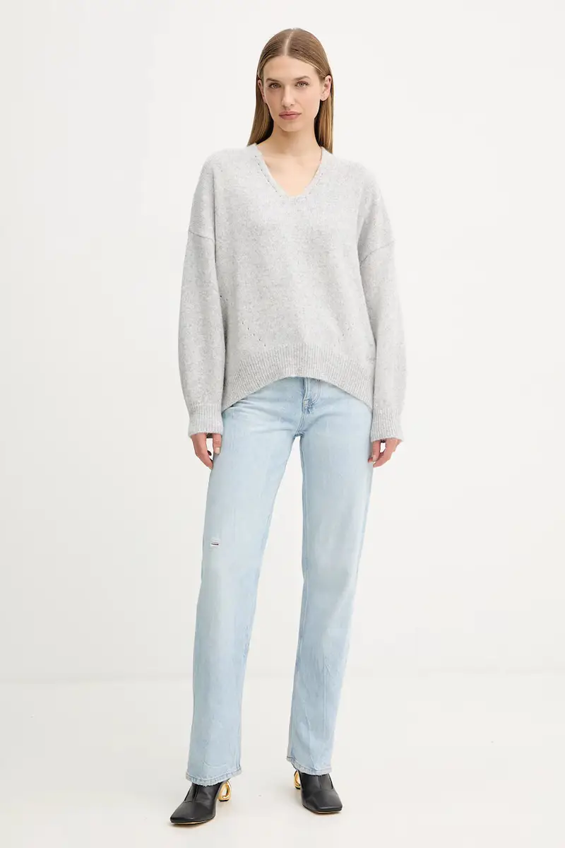 maglione con lana C Fondyssa colore grigio 50550464 miniatura 2