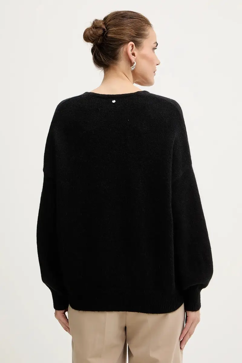 maglione con lana C Fondyssa Nero miniatura 3