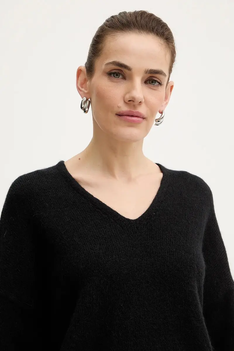 maglione con lana C Fondyssa Nero miniatura 4