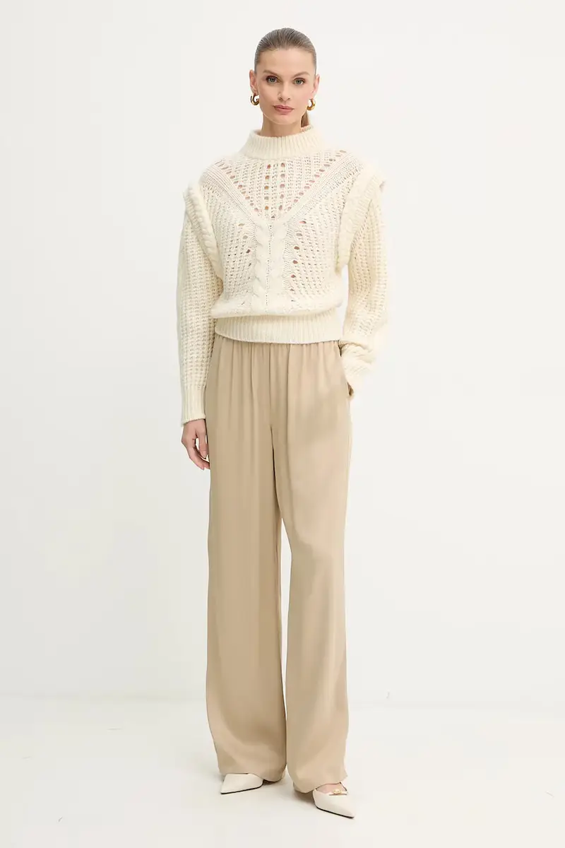 maglione con lana colore beige 50548951 miniatura 2