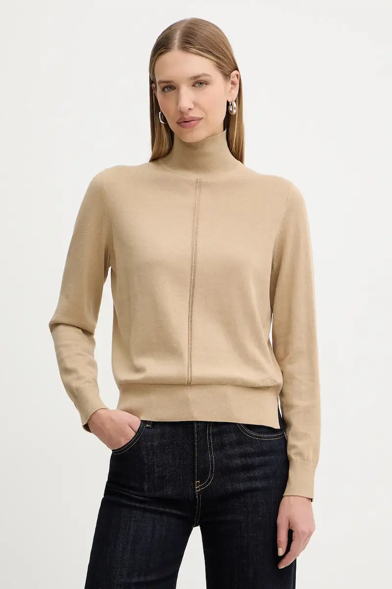 maglione con lana colore beige 50551356