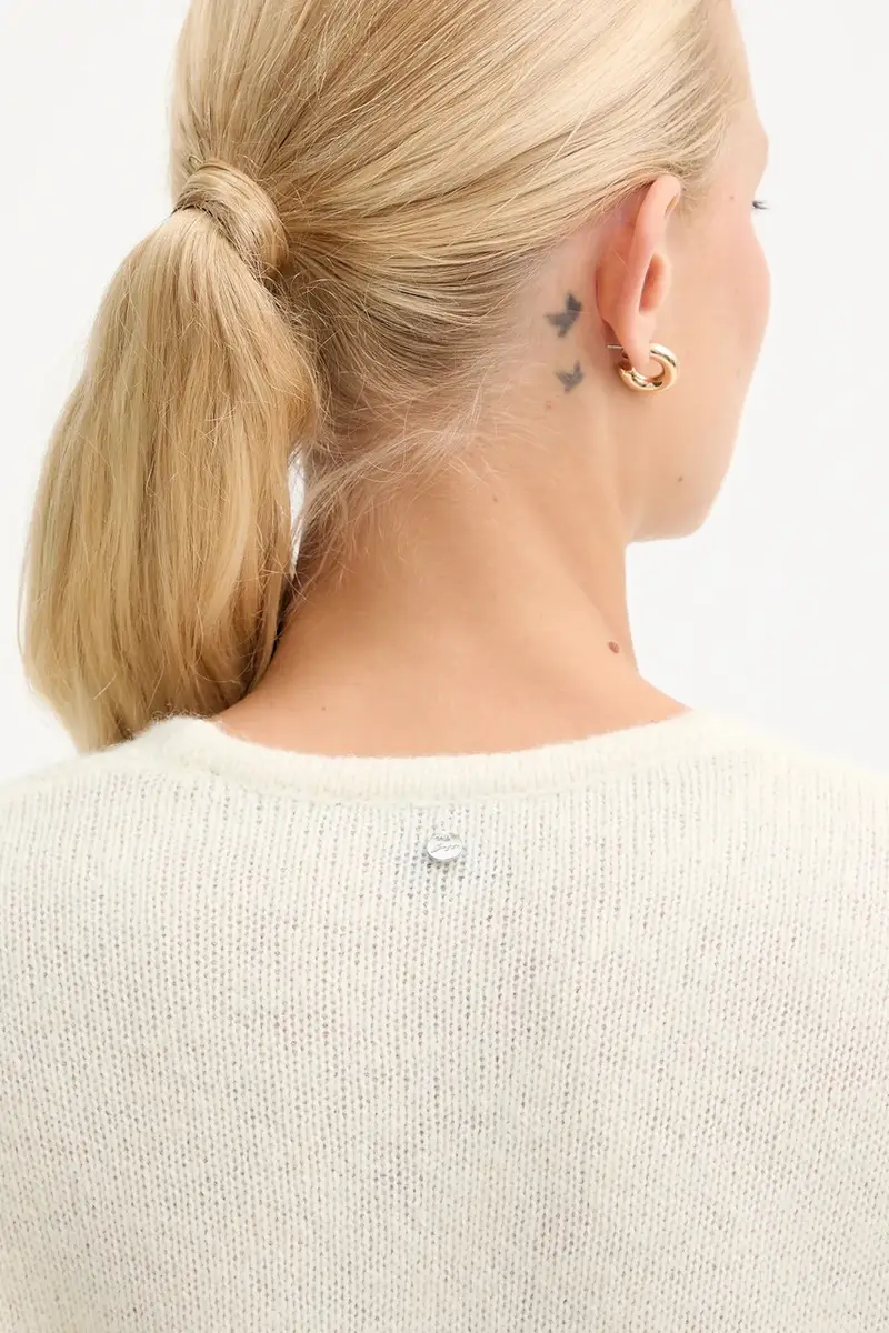 maglione con lana colore bianco 50550464 Beige miniatura 5