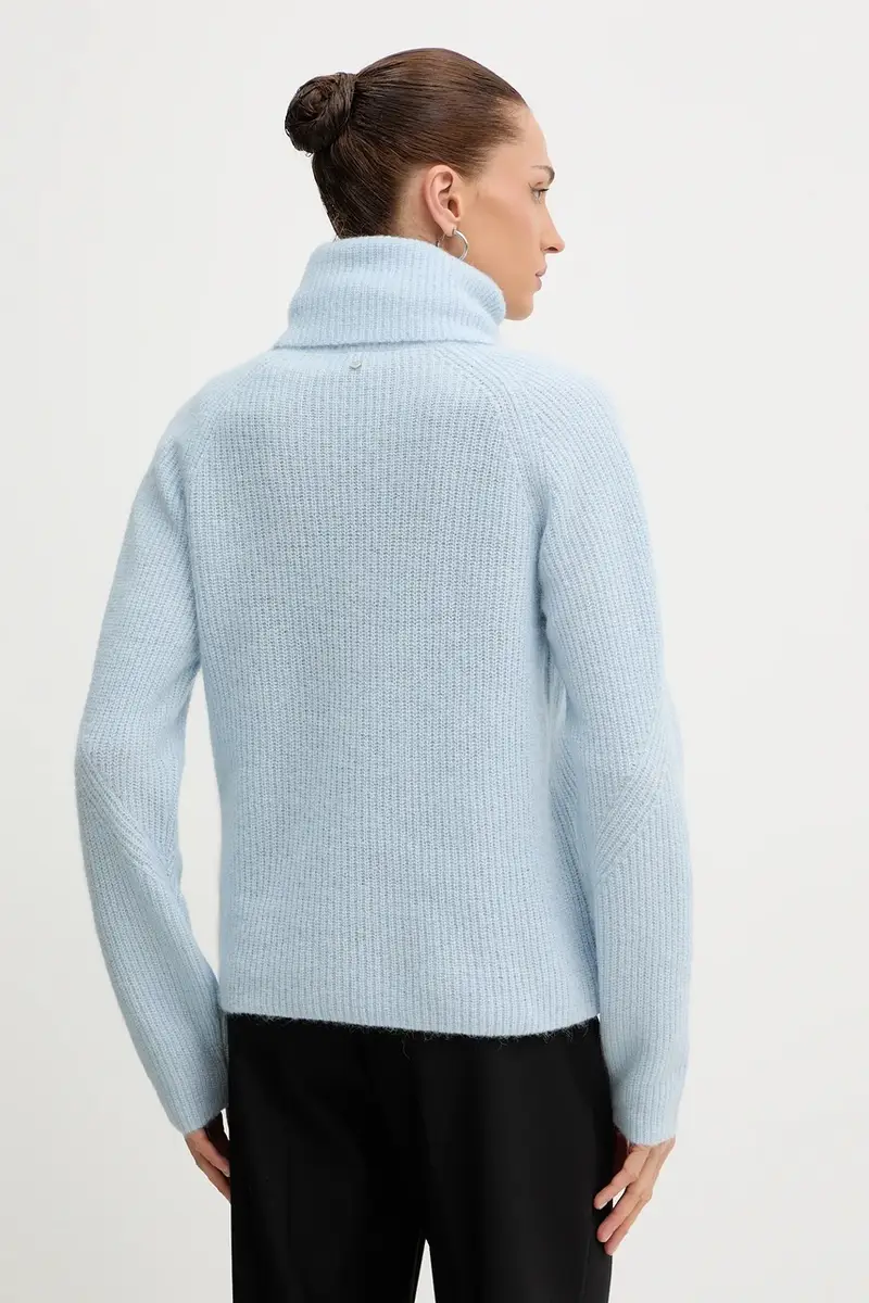 maglione con lana colore blu 50548937 miniatura 3