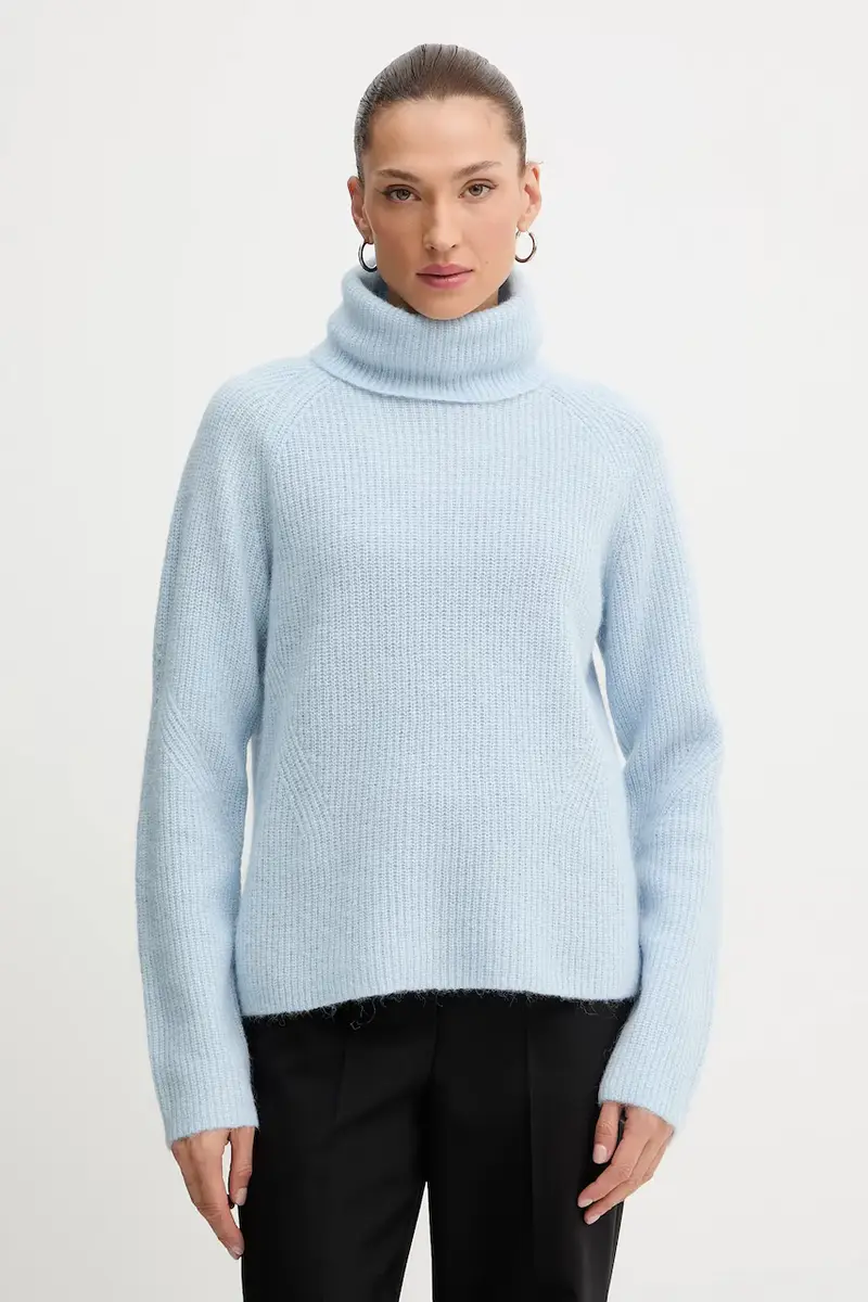 maglione con lana colore blu 50548937