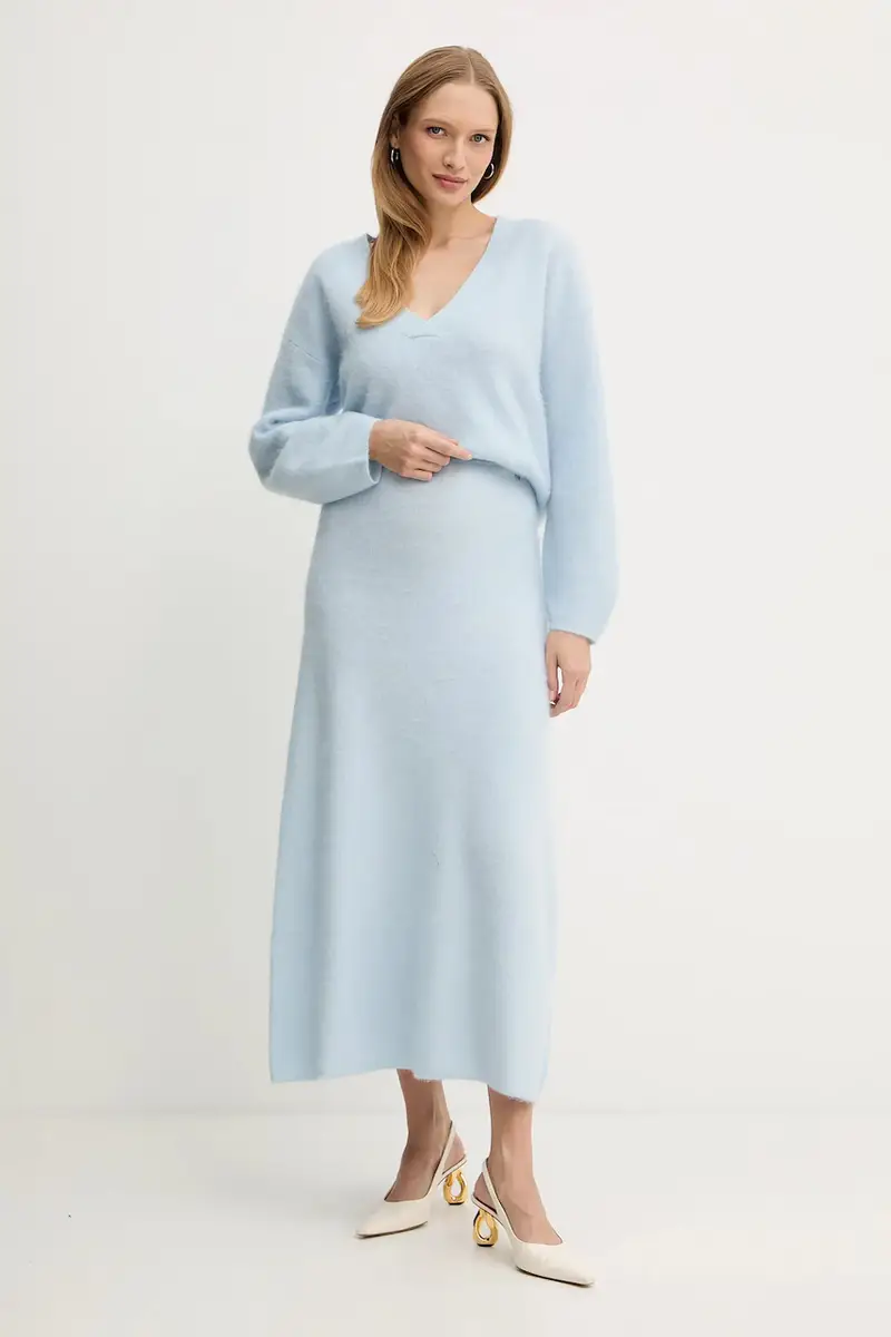 maglione con lana colore blu 50549185 miniatura 2