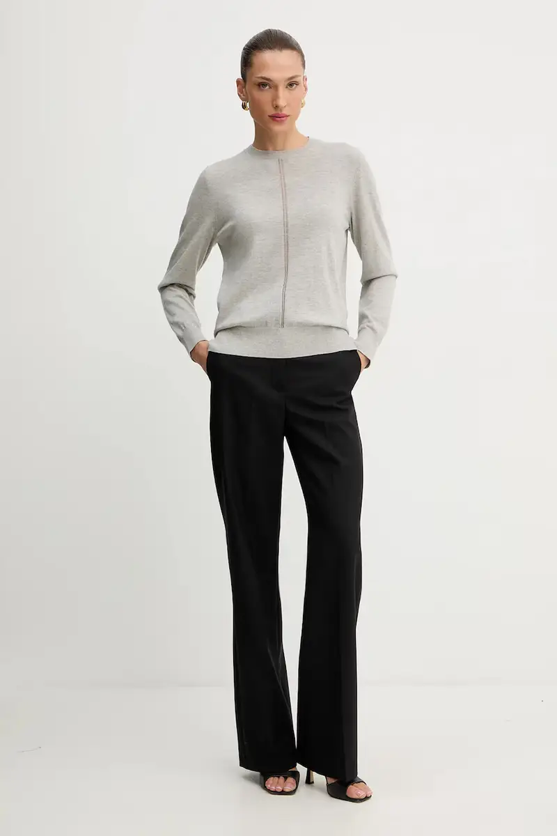 maglione con lana colore grigio 50548927 miniatura 2