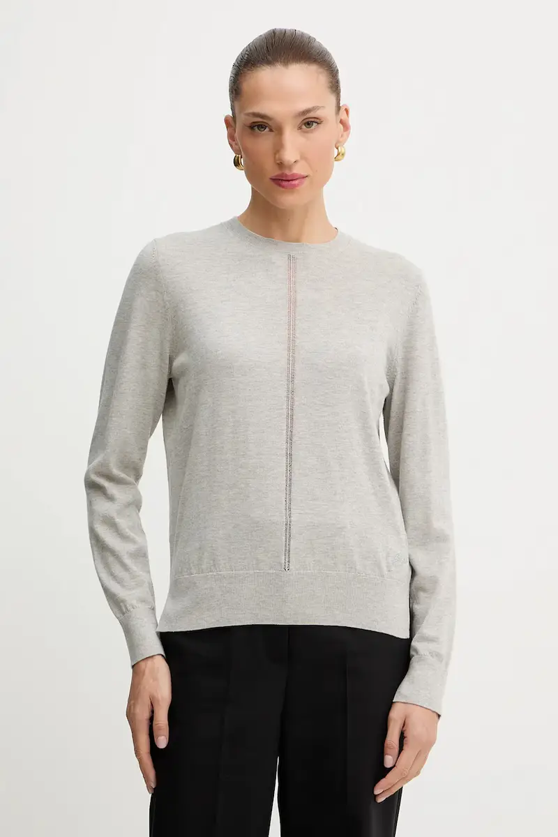 maglione con lana colore grigio 50548927
