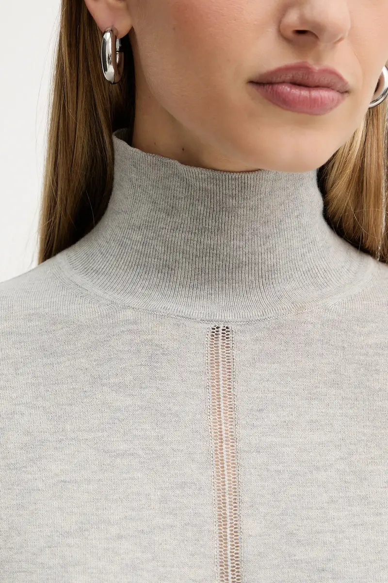 maglione con lana colore grigio 50551356 miniatura 5