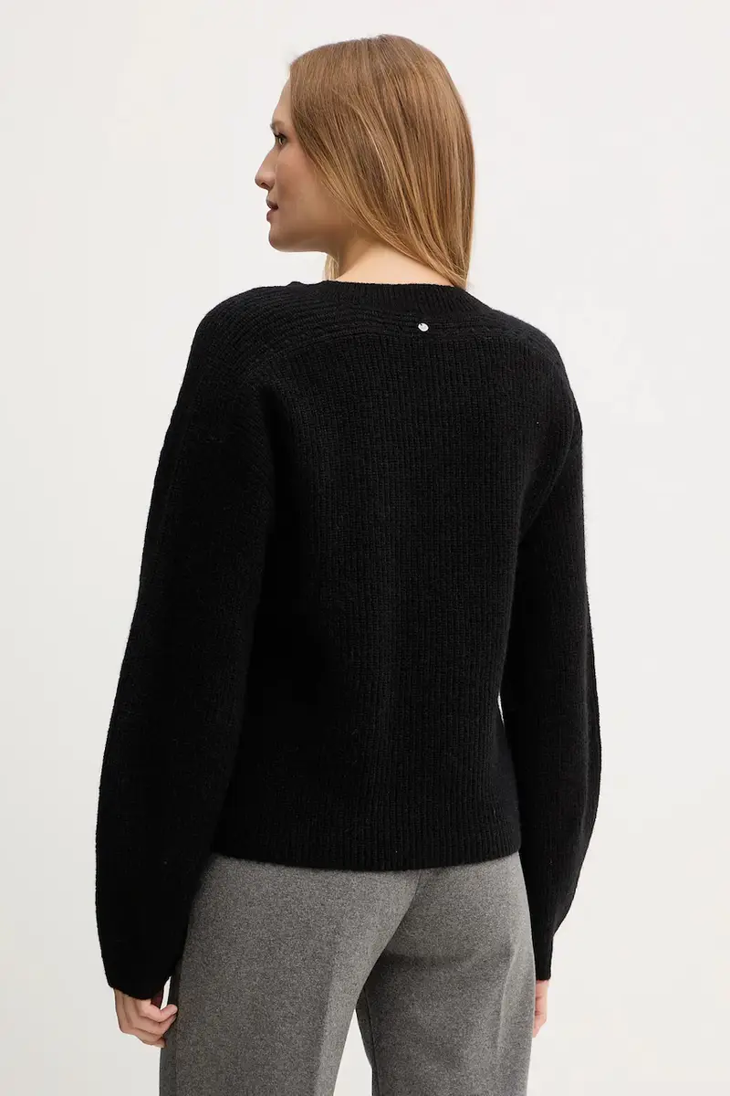 maglione con lana colore nero 50548929 miniatura 3