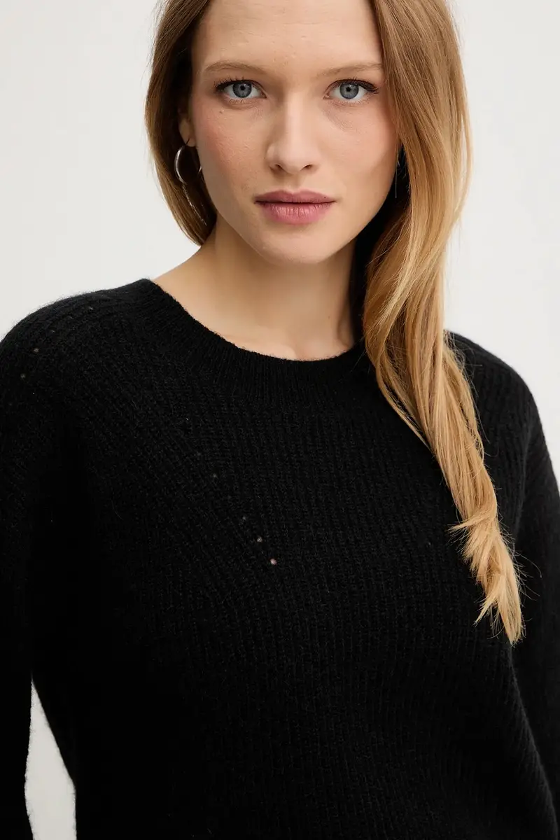 maglione con lana colore nero 50548929 miniatura 4