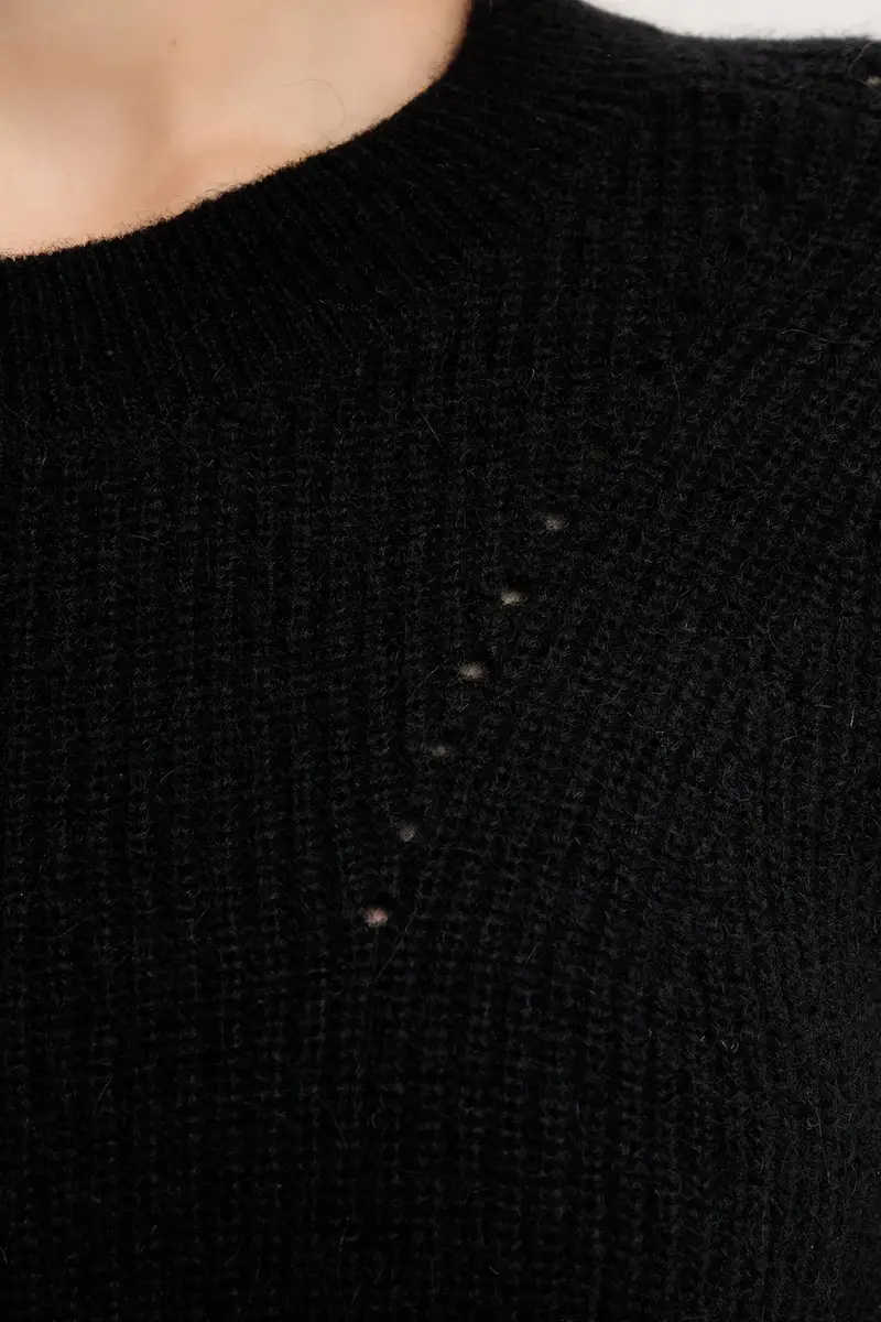 maglione con lana colore nero 50548929 miniatura 5