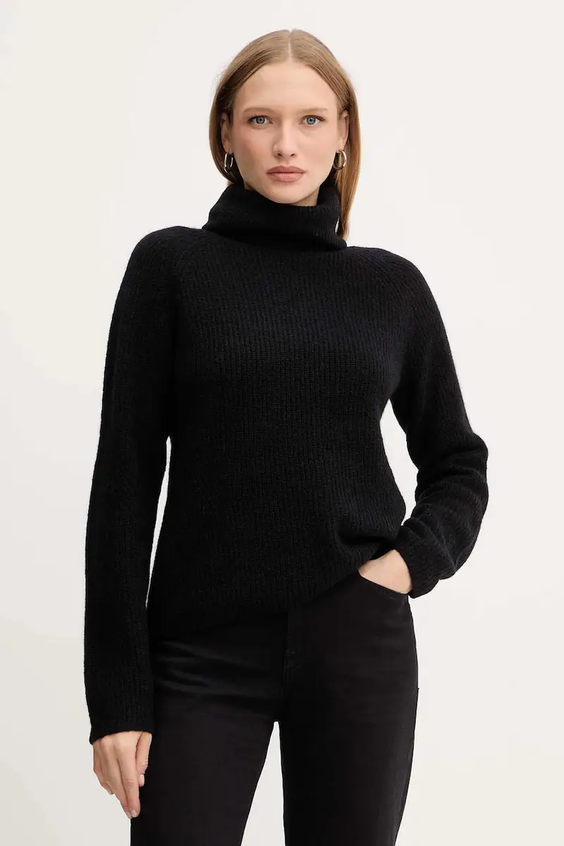 maglione con lana colore nero 50548937