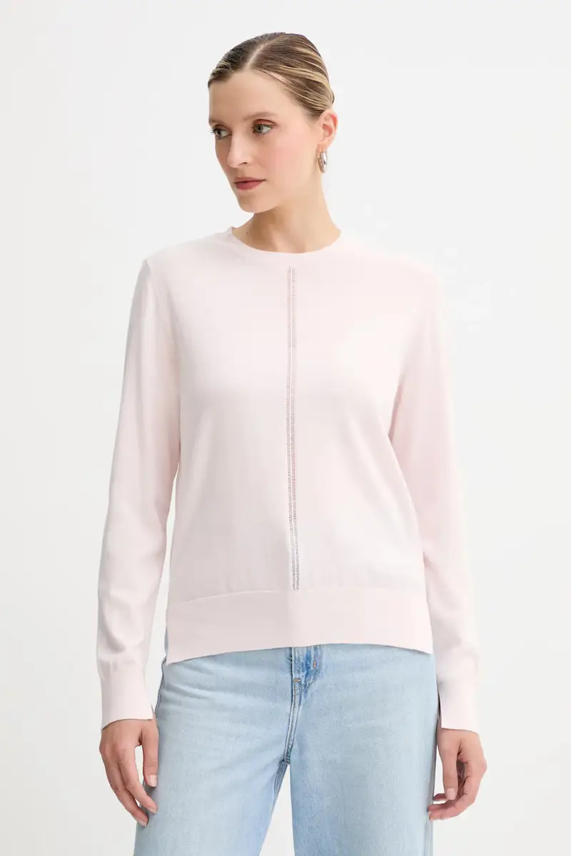 maglione con lana colore rosa 50548927