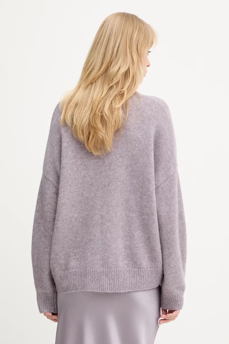 maglione con lana colore violetto 50550464 miniatura 3