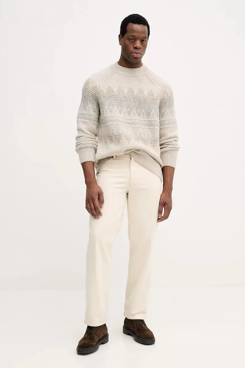 maglione con lana Karombo Beige miniatura 2