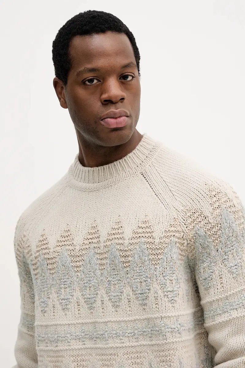 maglione con lana Karombo Beige miniatura 4