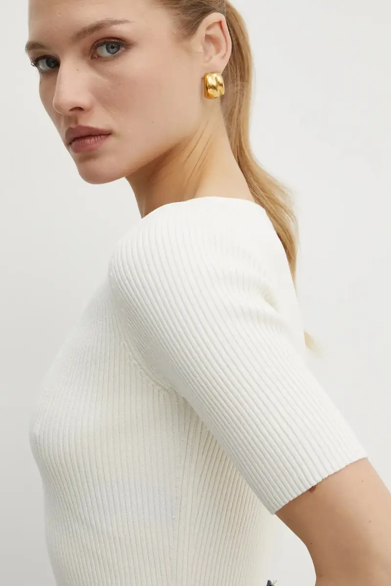 maglione donna colore beige 50534829 miniatura 4