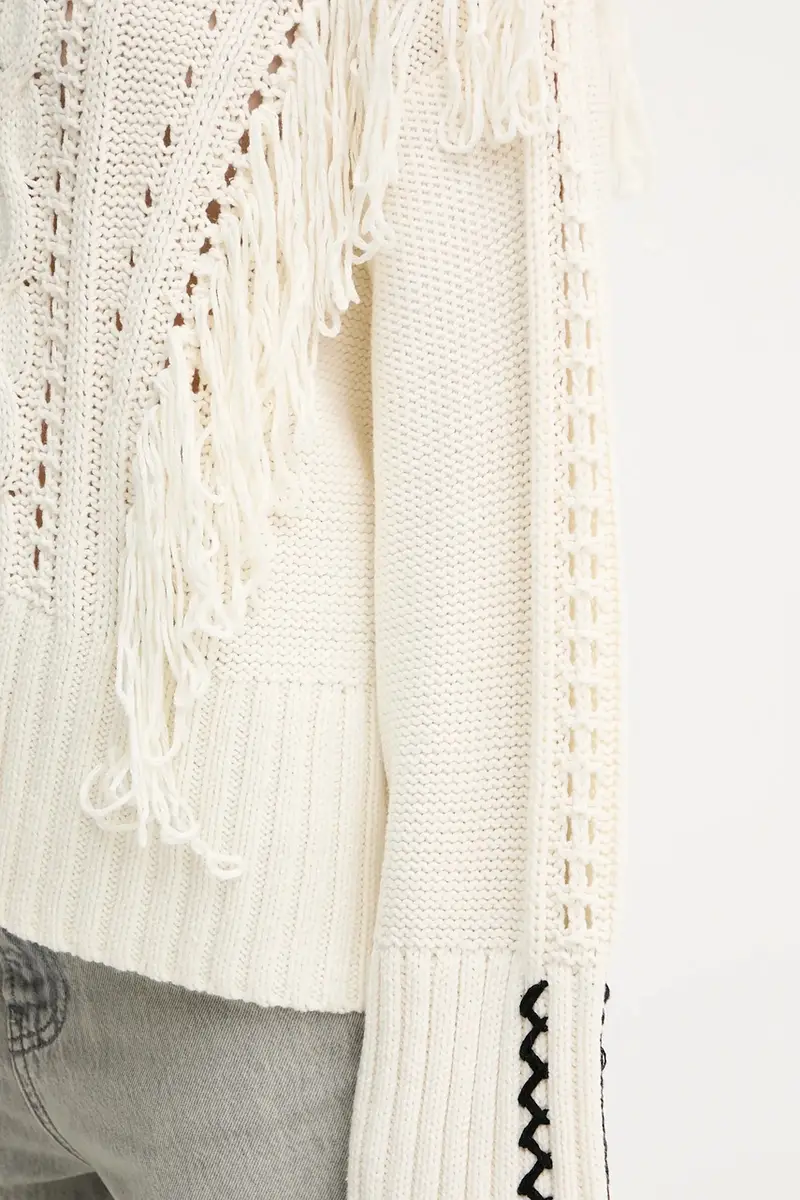 maglione donna colore beige 50543949 miniatura 4