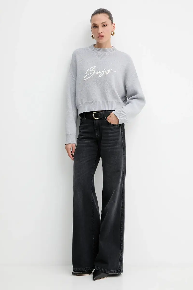 maglione in cotone donna colore grigio 50543979 miniatura 2