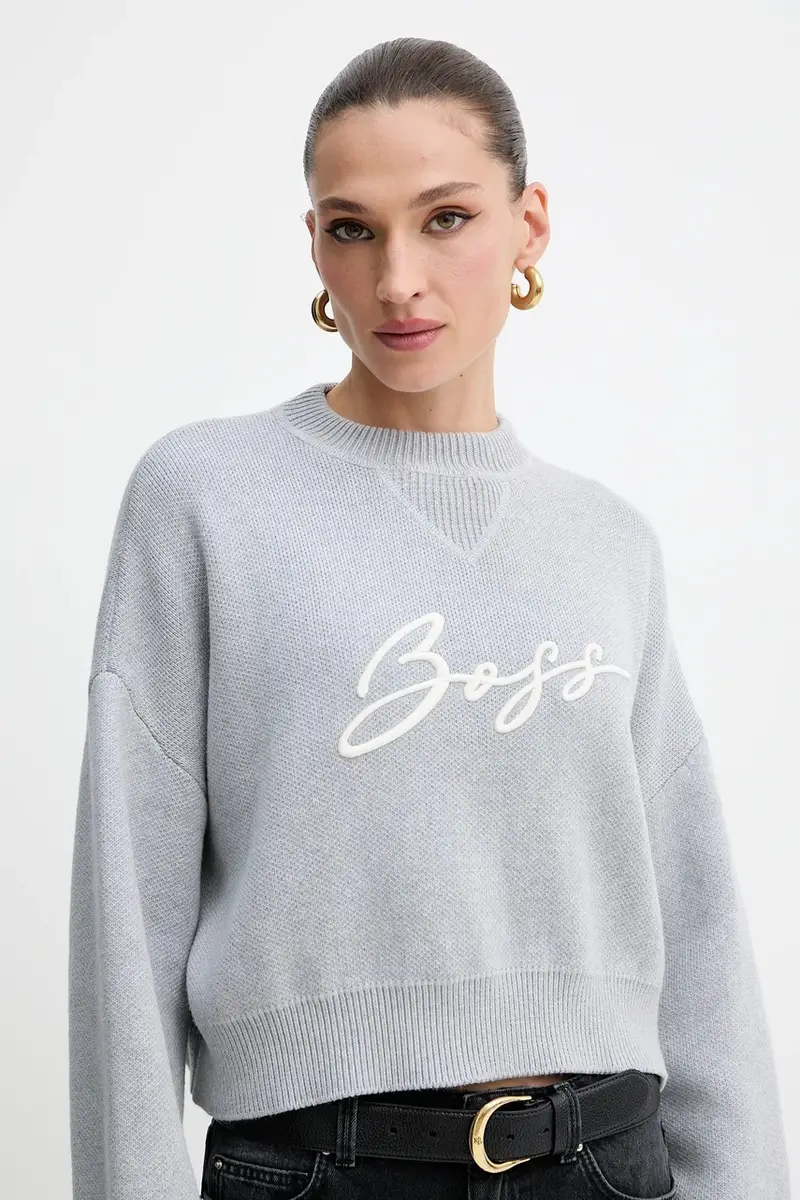 maglione in cotone donna colore grigio 50543979 miniatura 4