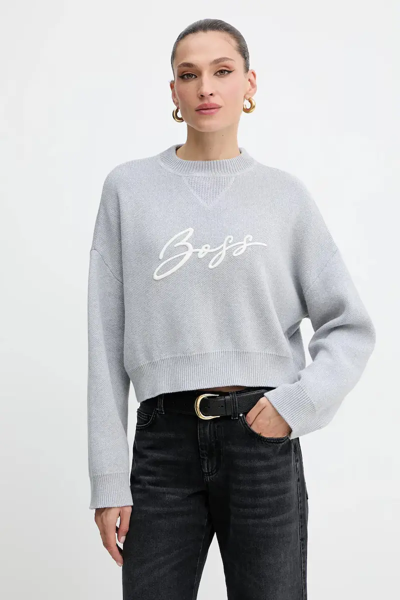 maglione in cotone donna colore grigio 50543979