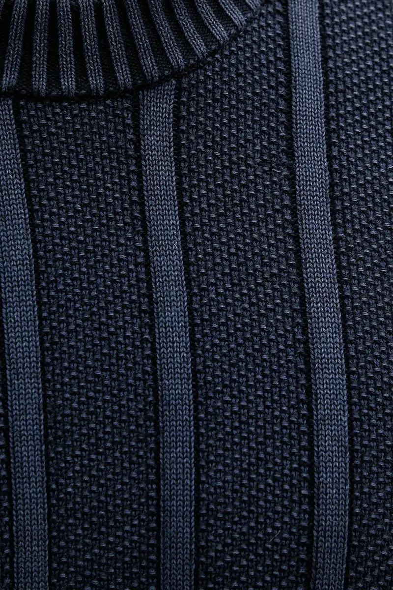 maglione in cotone uomo colore blu navy 50543690 miniatura 5