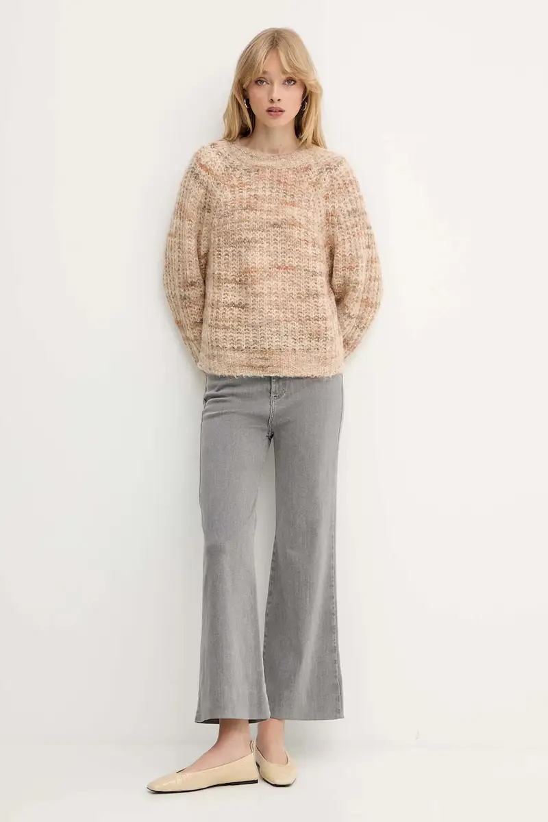 maglione in lana donna 50527837 Beige miniatura 2