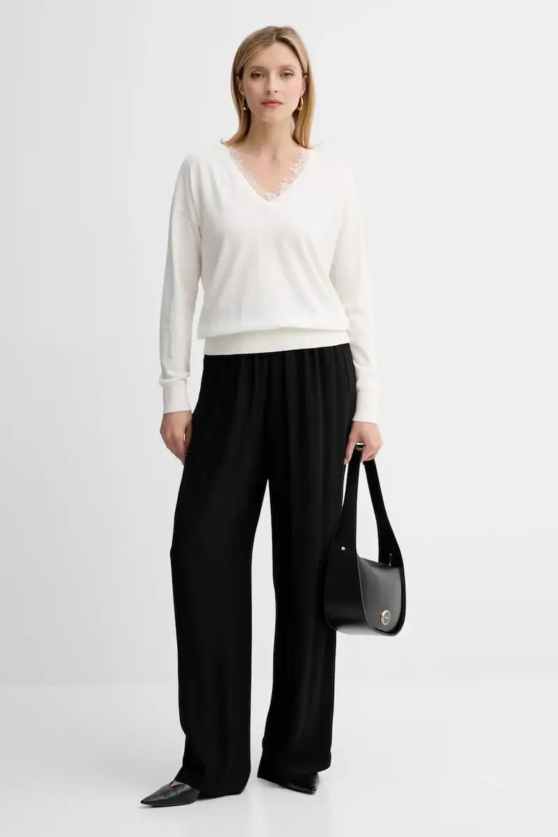 maglione in lana donna colore beige 50551357 miniatura 2