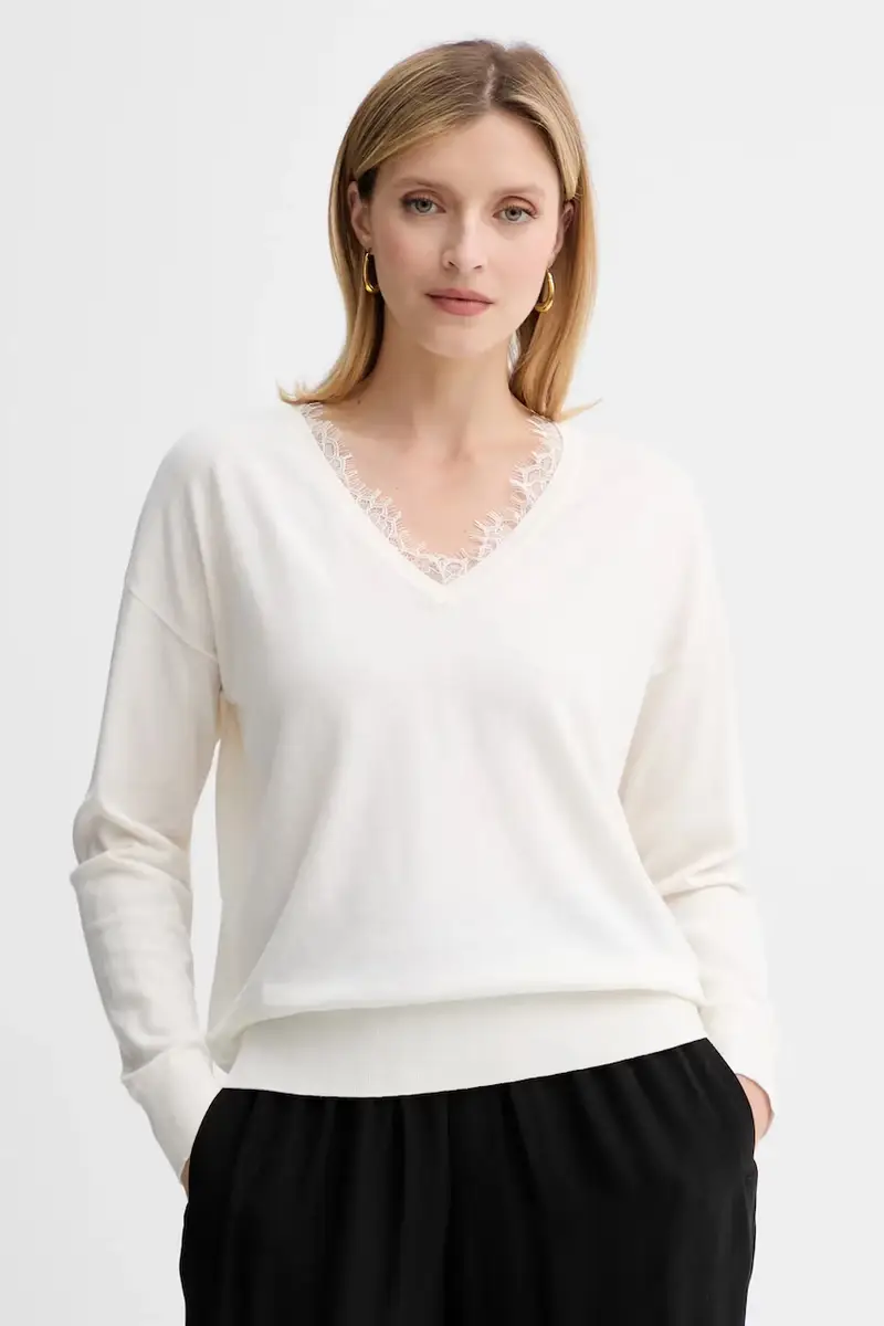 maglione in lana donna colore beige 50551357