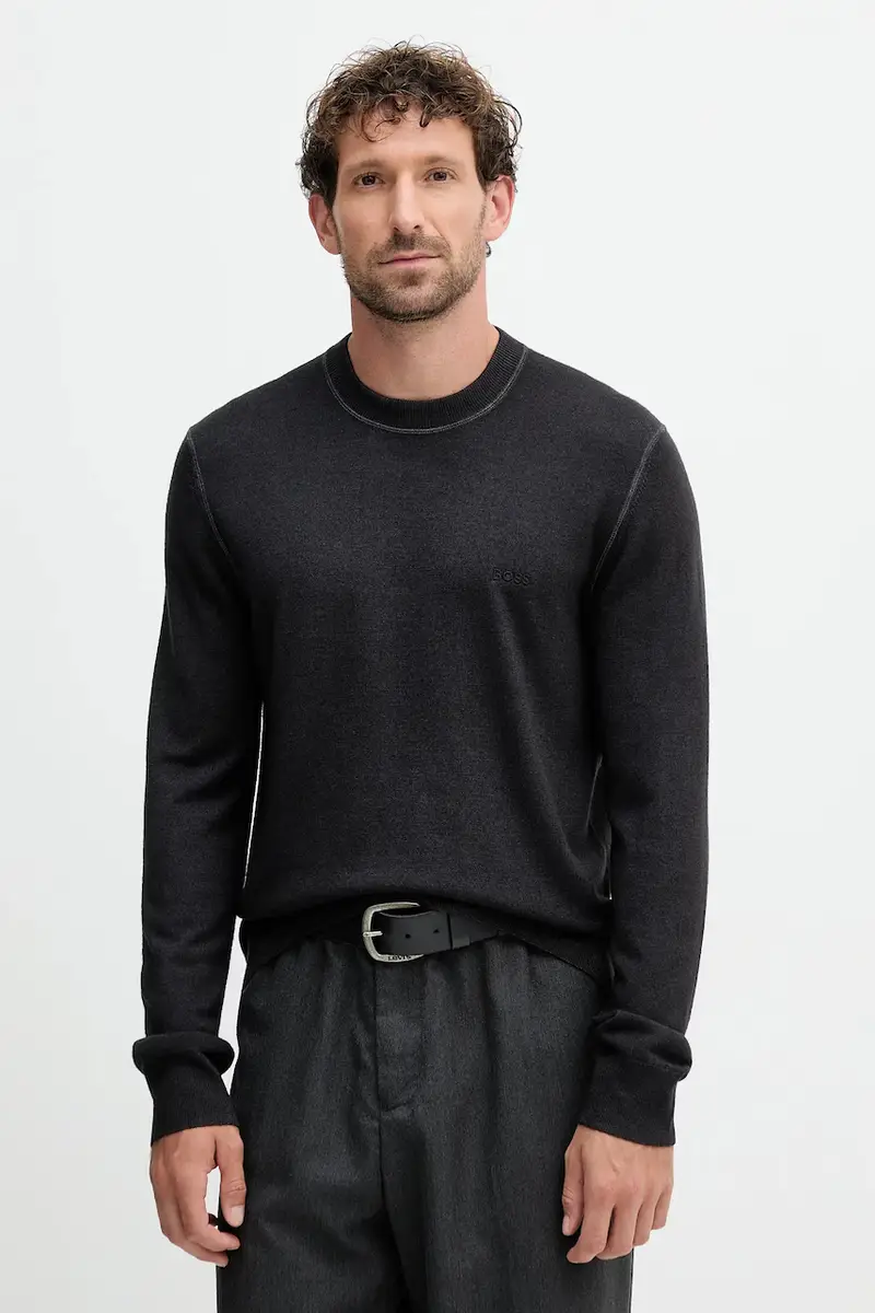 maglione in lana uomo colore nero 50550534