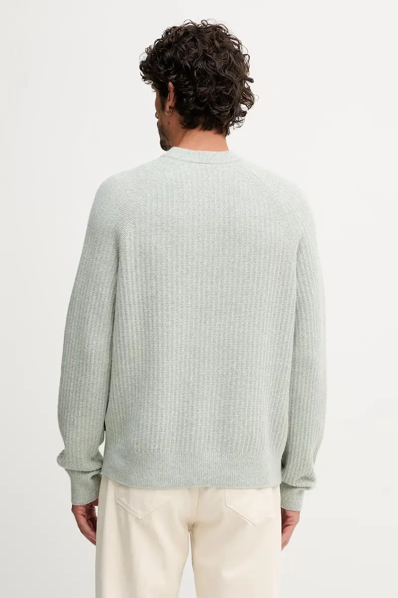 maglione in lana uomo colore verde 50548674 miniatura 3