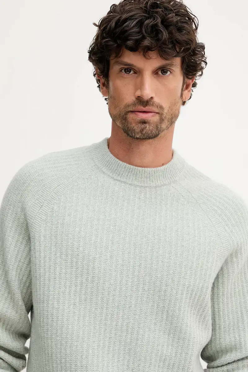 maglione in lana uomo colore verde 50548674 miniatura 4