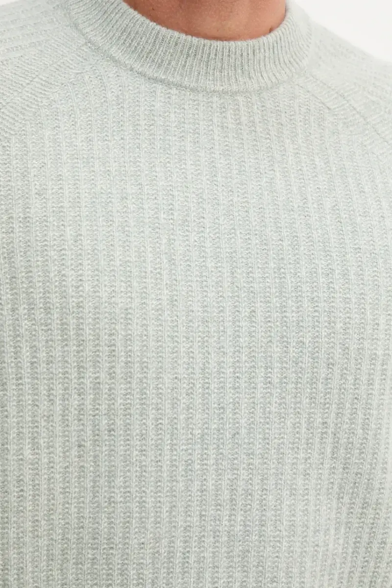 maglione in lana uomo colore verde 50548674 miniatura 5