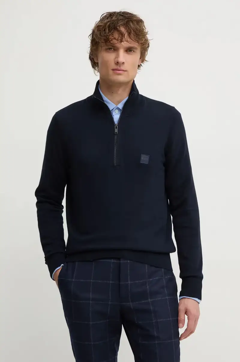 maglione in misto lana uomo colore beige 50527585 Blu navy