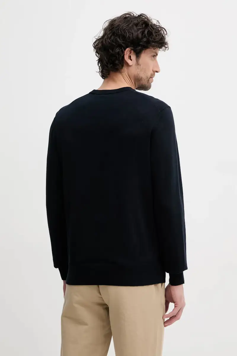 maglione in misto lana uomo colore blu navy 50527583 miniatura 3