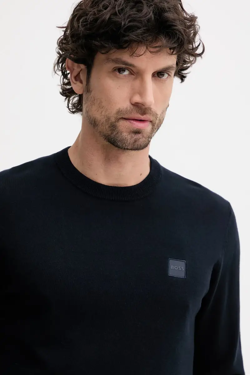 maglione in misto lana uomo colore blu navy 50527583 miniatura 4