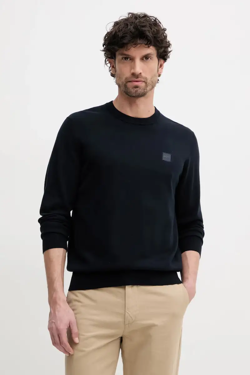 maglione in misto lana uomo colore blu navy 50527583
