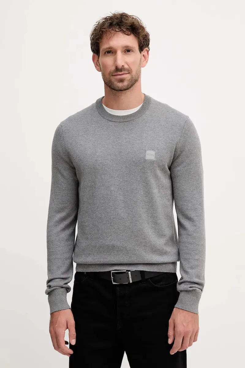 maglione in misto lana uomo colore blu navy 50527583 Grigio