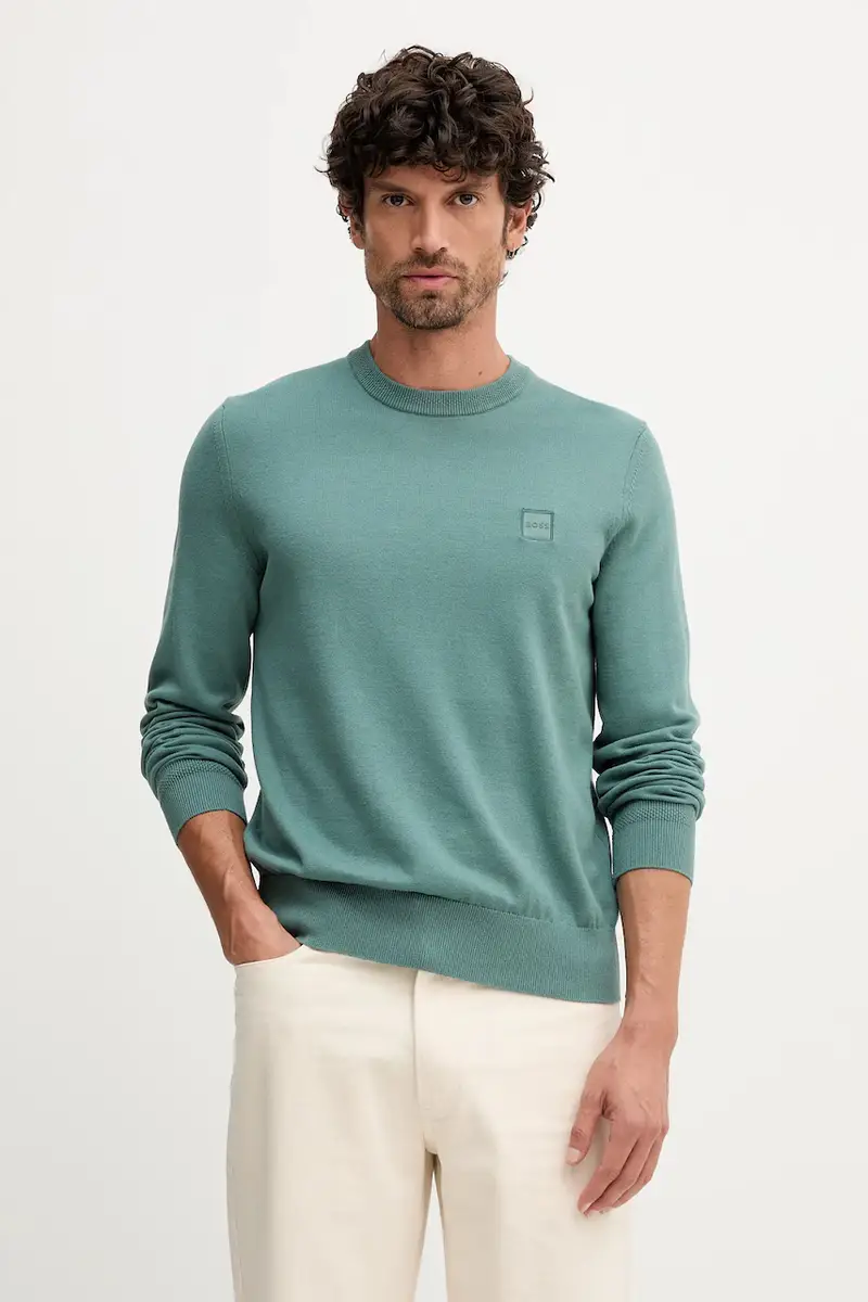 maglione in misto lana uomo colore blu navy 50527583 Turchese